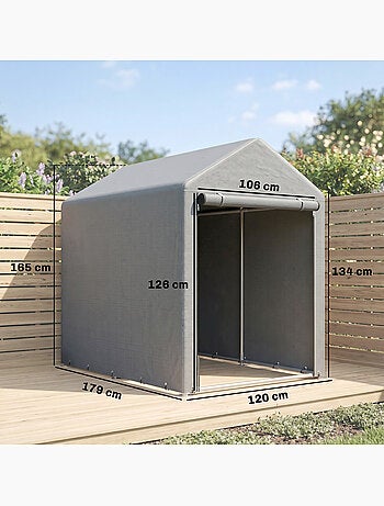 Abri de jardin extérieur résistance uv gris