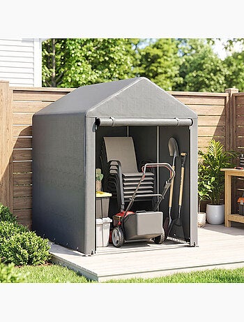 Abri de jardin extérieur résistance uv gris