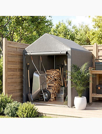 Abri de jardin extérieur résistance uv gris