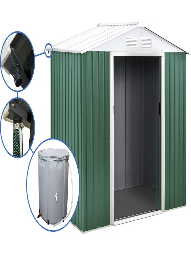 Abri de jardin métal - Vert - Kiabi
