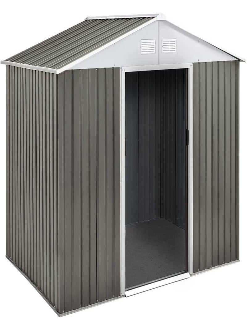 Abri de jardin métal "Dallas" - 5,29 m2 (4,83 m2 au sol) - Taupe Taupe - Kiabi