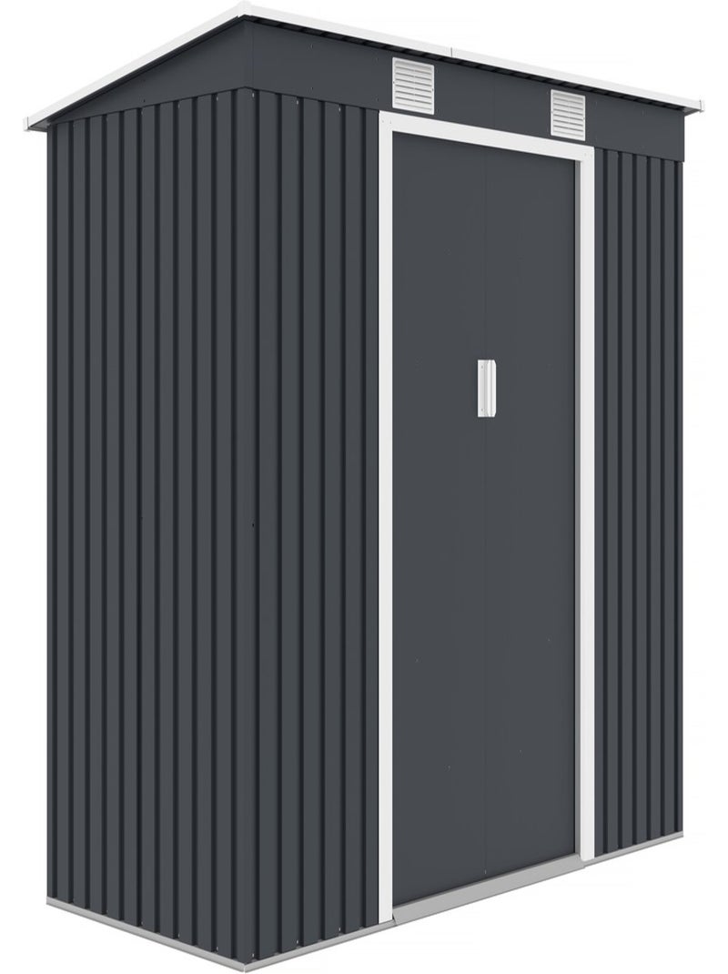 Abri de jardin métal monopente "Austin" - 3,14 m2 - Gris Gris - Kiabi