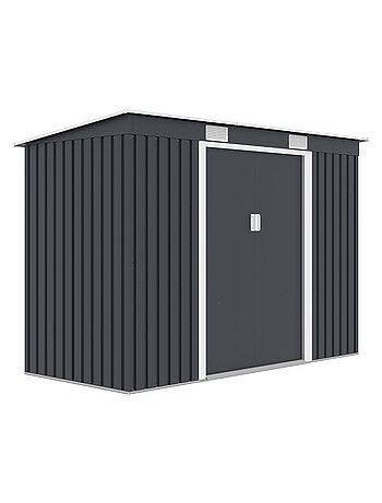 Abri de jardin métal monopente