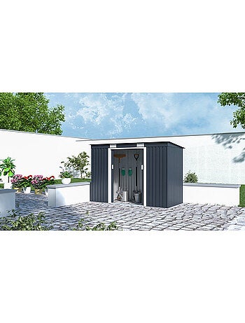 Abri de jardin métal monopente