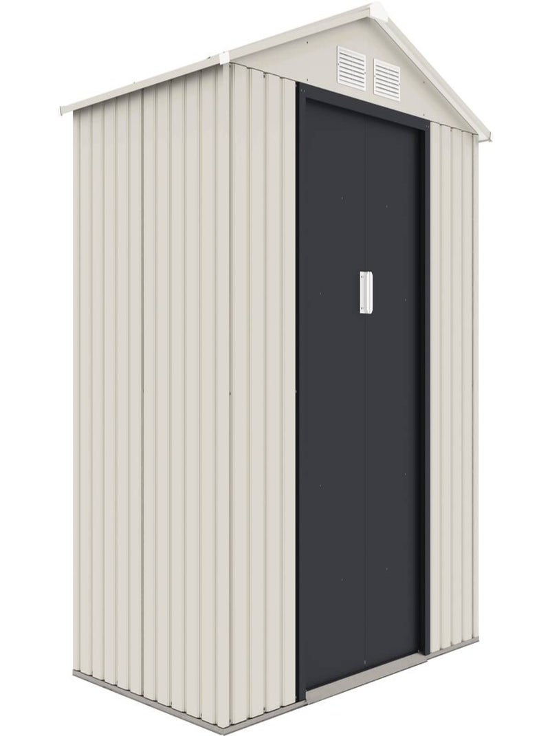 Abri de jardin métal "Nebraska" - 2.71 m² - Beige/gris anthracite Beige - Kiabi