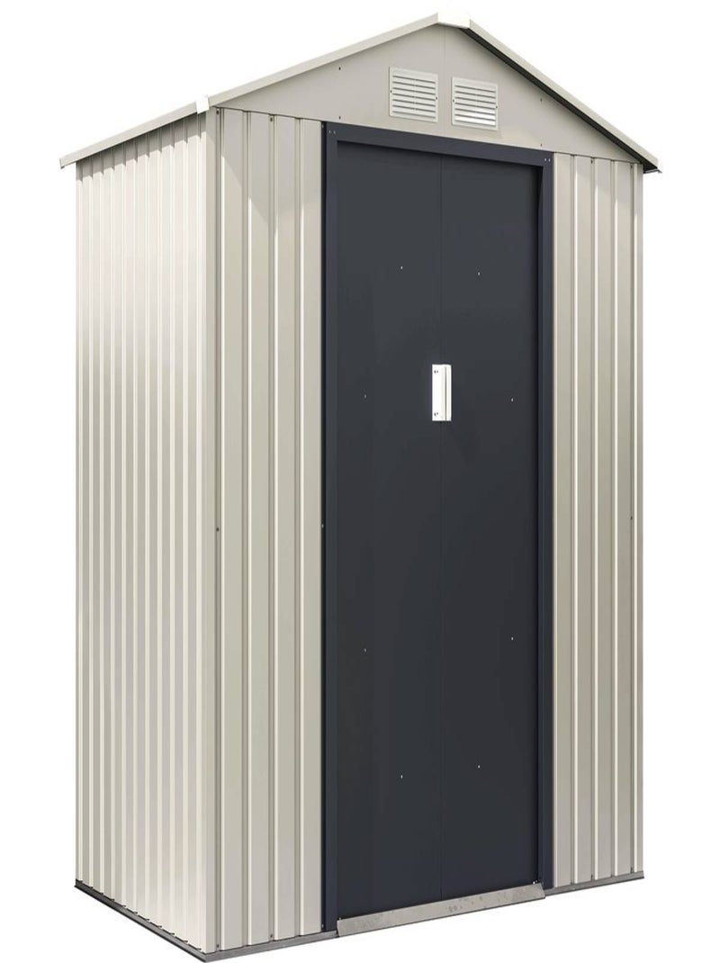 Abri de jardin métal "Nebraska" - 4.07 m² - Beige/Gris anthracite Beige - Kiabi