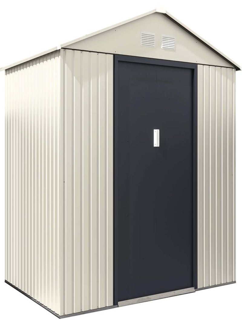 Abri de jardin métal "Nebraska" - 5,29 m2 (4,83 m2 au sol) - Beige Beige - Kiabi