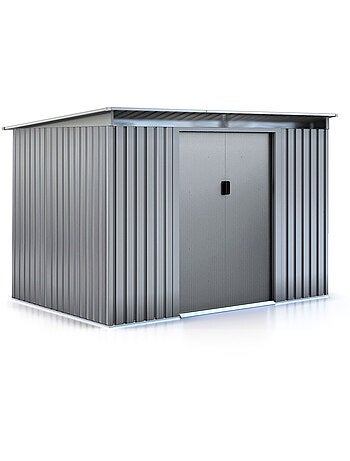 Abri de jardin métal toit plat