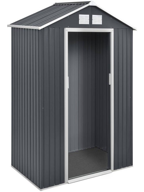 Abri de jardin métal "Vegas" - 2,7 m² - Gris - Kiabi