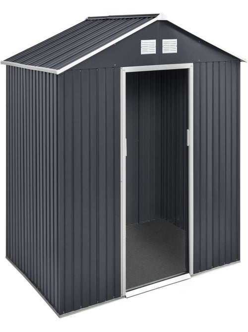 Abri de jardin métal "Vegas" - 5,29 m2 (4,83 m2 au sol) - Gris - Kiabi
