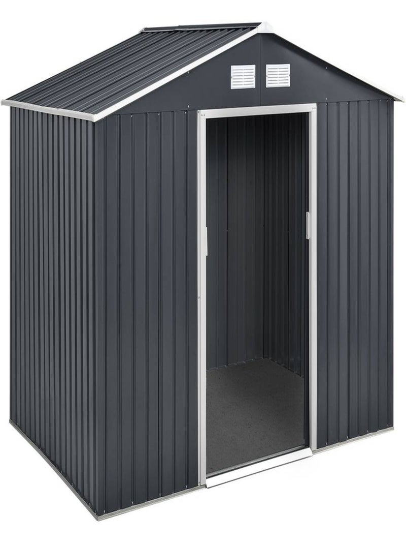 Abri de jardin métal "Vegas" - 5,29 m2 (4,83 m2 au sol) - Gris Gris - Kiabi
