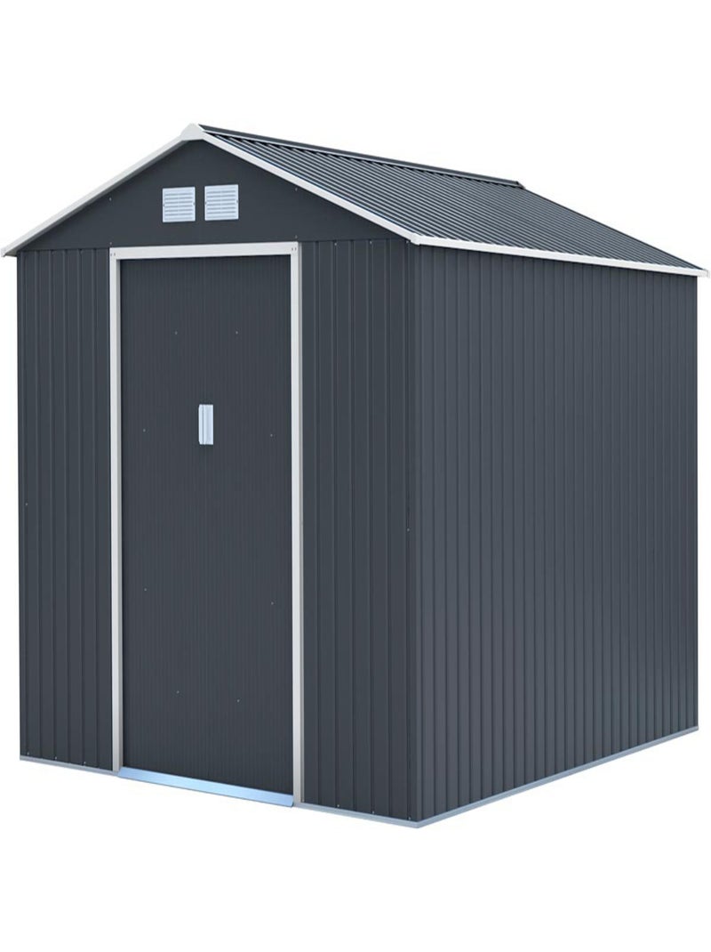Abri de jardin métal "Vegas" - 8,83 m² - Gris Gris - Kiabi
