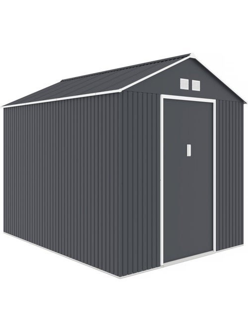Abri de jardin métal "Vegas"- 15 m² - Gris - Kiabi