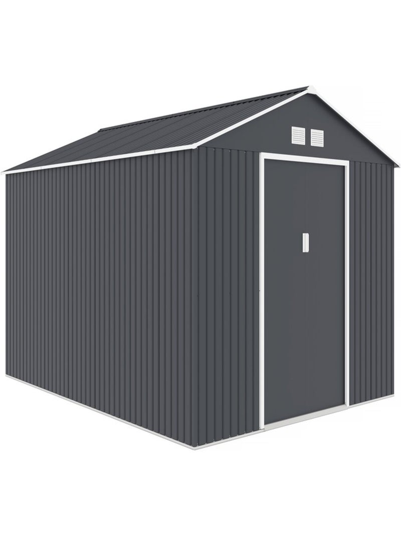 Abri de jardin métal "Vegas"- 15 m² - Gris Gris - Kiabi