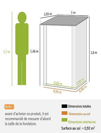 Abri de jardin porte verrouillable