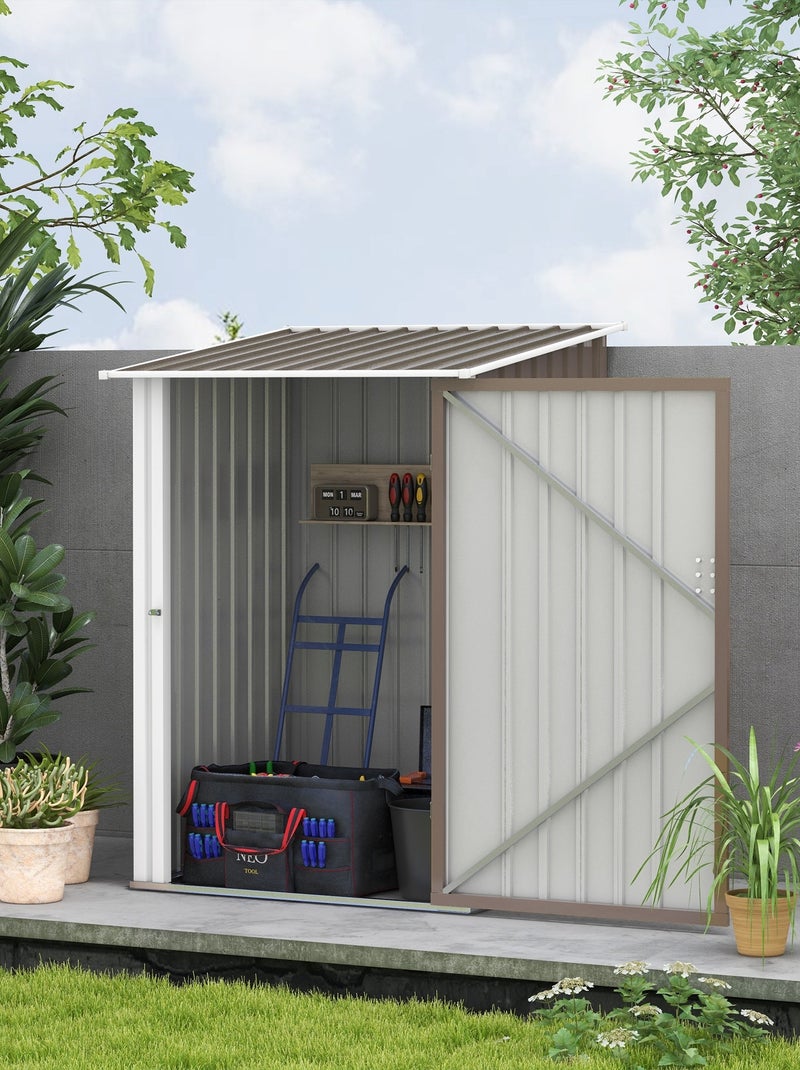 Abri de jardin porte verrouillable Marron - Kiabi