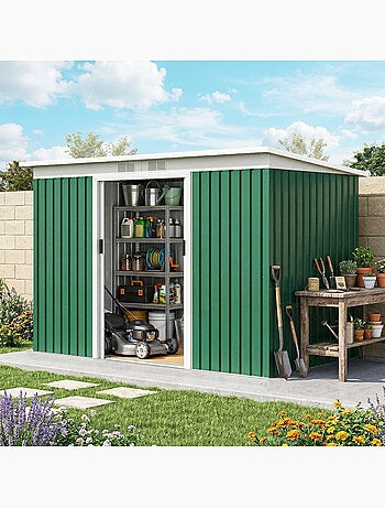 Abri de jardin portes verrouillables tôle