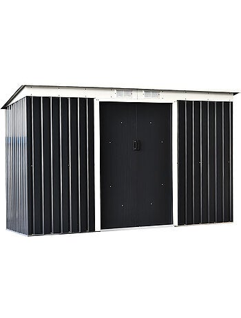 Abri de jardin portes verrouillables tôle