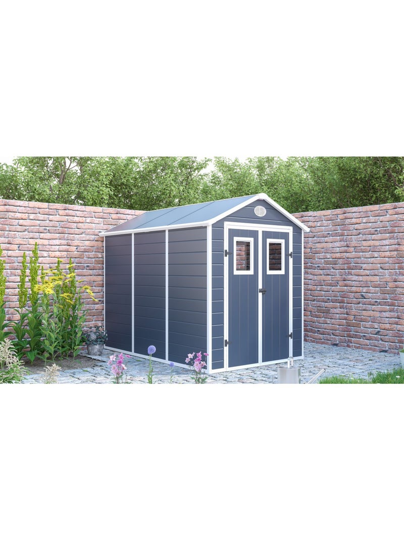 Abri de jardin résine gris anthracite - Kiabi