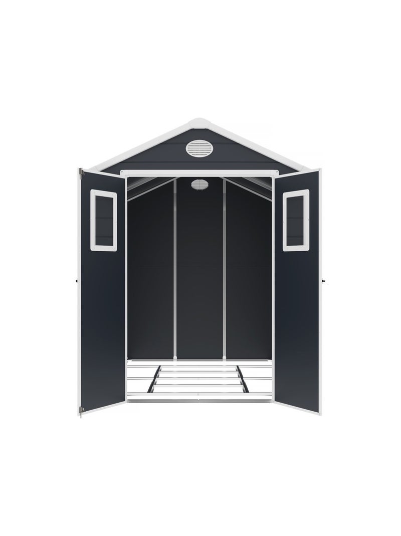 Abri de jardin résine gris anthracite - Kiabi