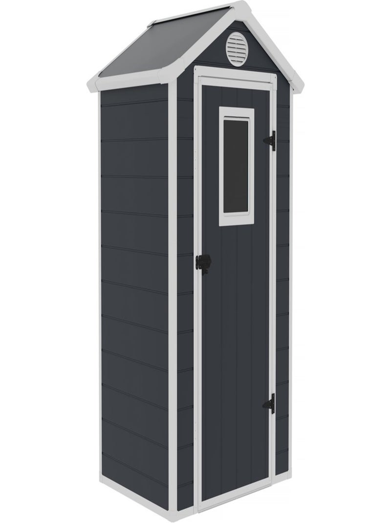 Abri de jardin résine "Texas" - kit d'ancrage inclus - 1.34 m² - Anthracite gris anthracite - Kiabi