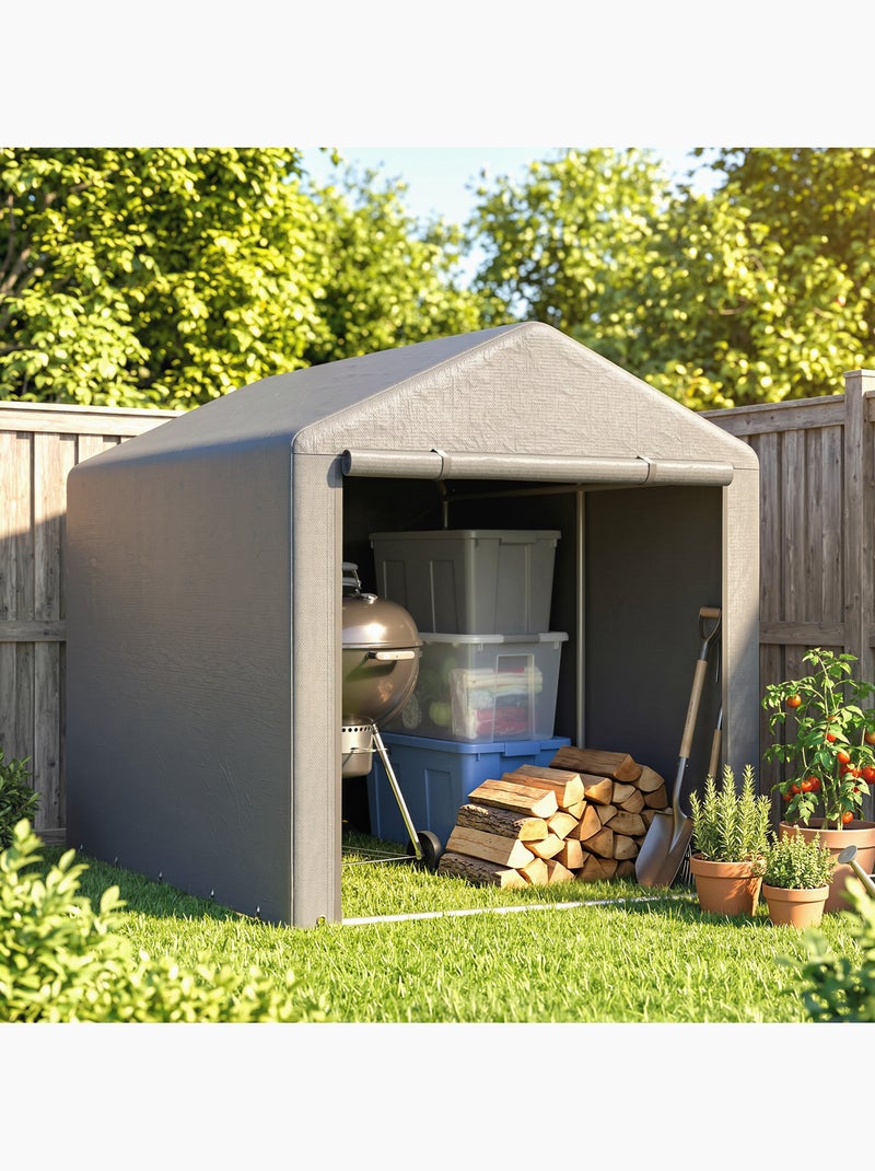 Abri de jardin tente de stockage cadre acier galvanisé 1,6 x 2,2 m gris clair Gris - Kiabi