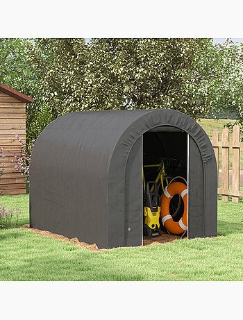 Abri de jardin tente rangement extérieur porte zippée