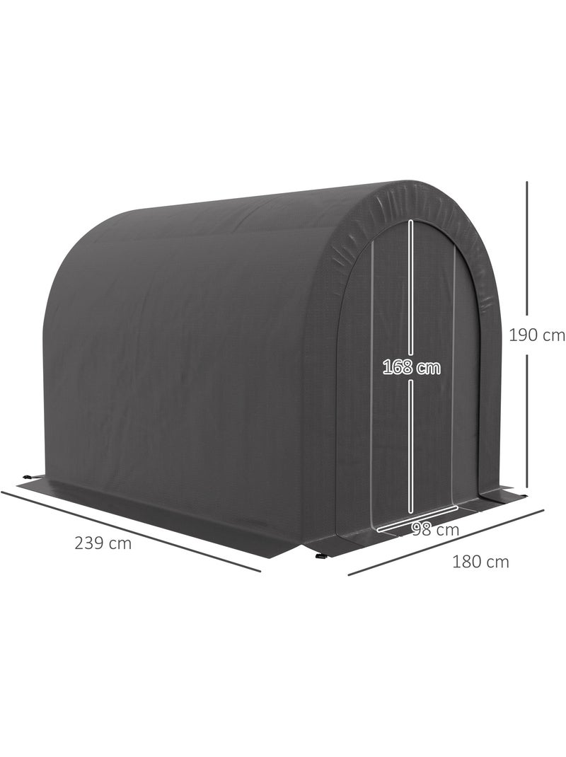 Abri de jardin tente rangement extérieur porte zippée Gris - Kiabi