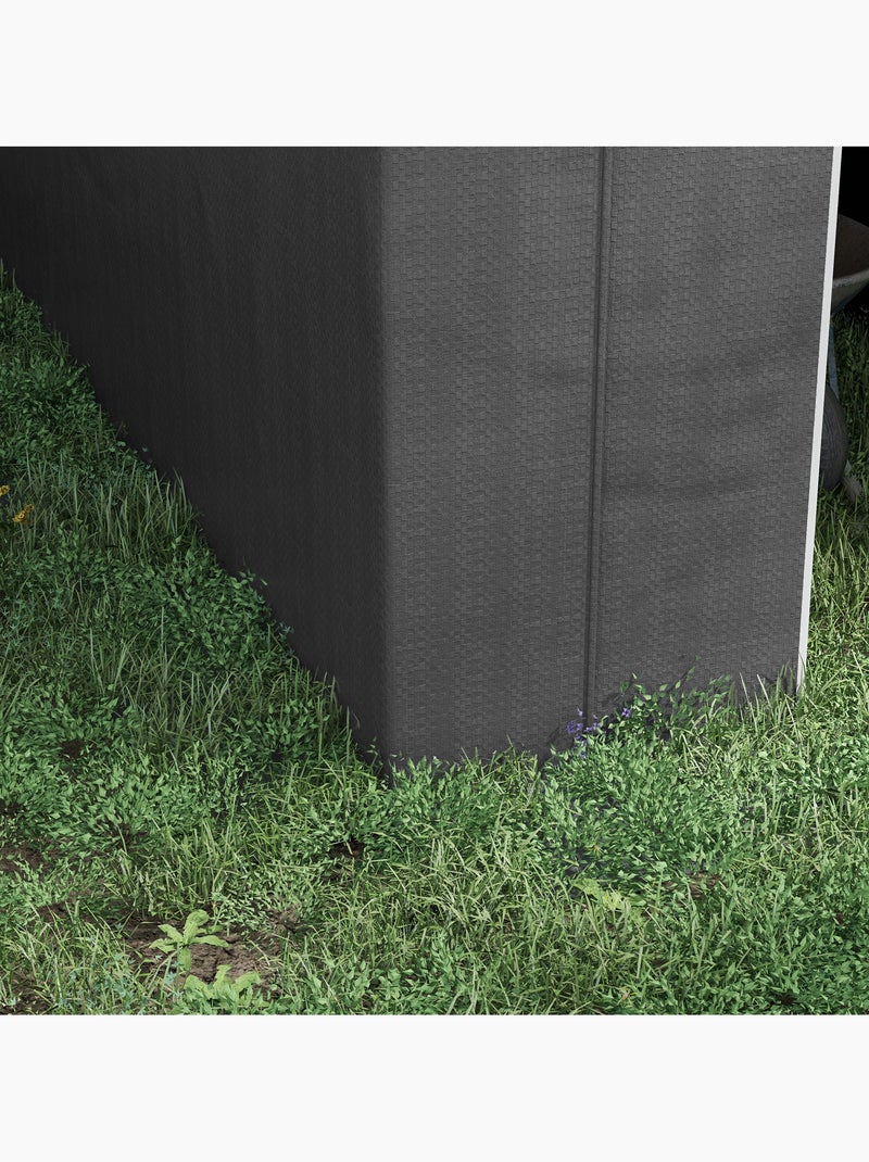 Abri de jardin tente rangement extérieur porte zippée Gris - Kiabi