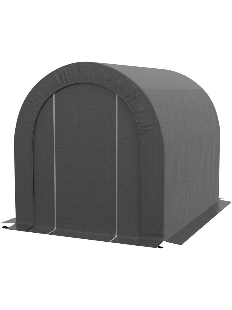Abri de jardin tente rangement extérieur porte zippée Gris - Kiabi