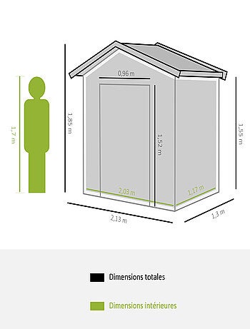 Abri de jardin tôle d'acier