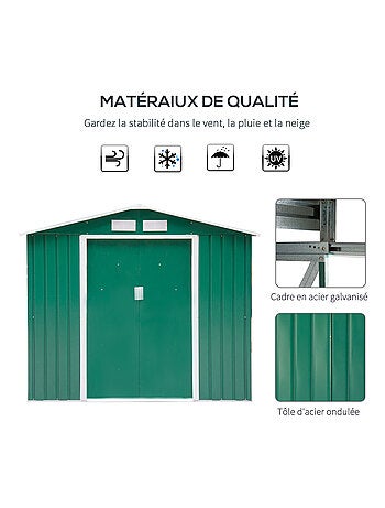 Abri de jardin tôle d'acier