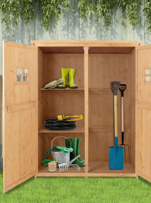 Abri jardin 128L x 50l x 164H cm bois massif sapin pré-huilé - Kiabi