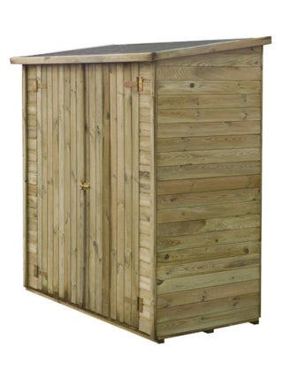 Abri jardin bois adossable "Lipki " - 1.79 x 0.9 x 1.78/1.87 m  - 1.61 m² - 12 mm - Avec plancher