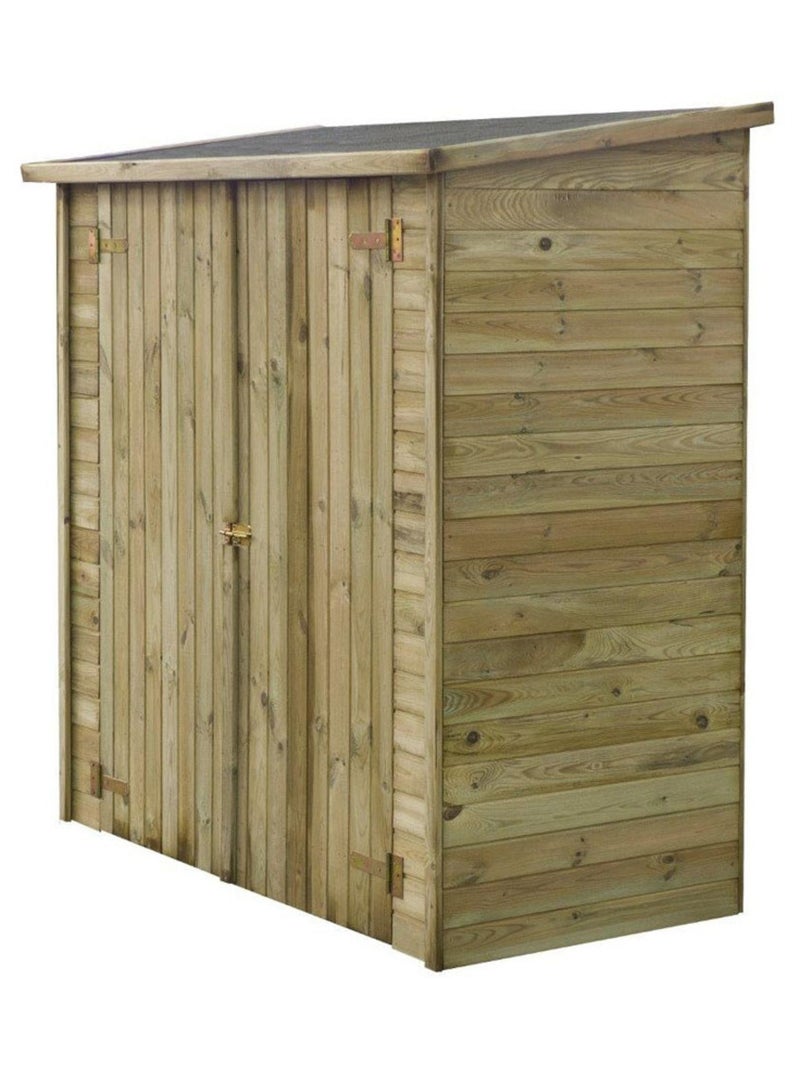 ABRI JARDIN BOIS ADOSSABLE LIPKI - 1.79 X 0.90 X 1.78/1.87 m Bois naturel - Kiabi