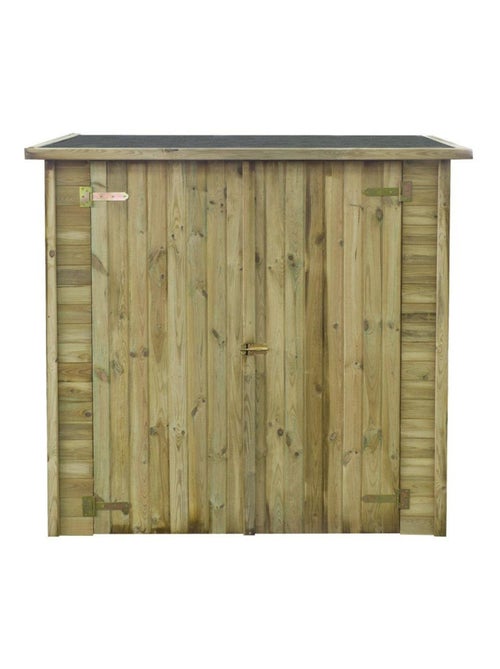ABRI JARDIN BOIS ADOSSABLE LIPKI - 1.79 X 0.90 X 1.78/1.87 m - Kiabi