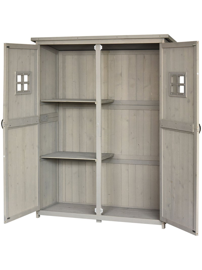Abri jardin en bois massif Gris - Kiabi