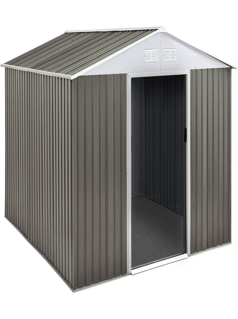 Abri jardin métal "Dallas" - 8,84 m² - Taupe Taupe - Kiabi