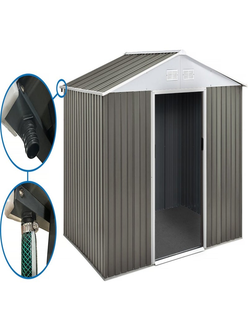 Abri jardin métal Taupe - Kiabi