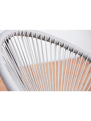 ACAPULCO Salon de jardin 2 fauteuils ronds et table basse vert