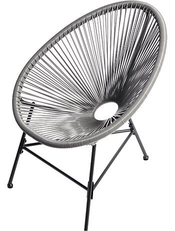 ACAPULCO Salon de jardin 2 fauteuils ronds et table basse vert