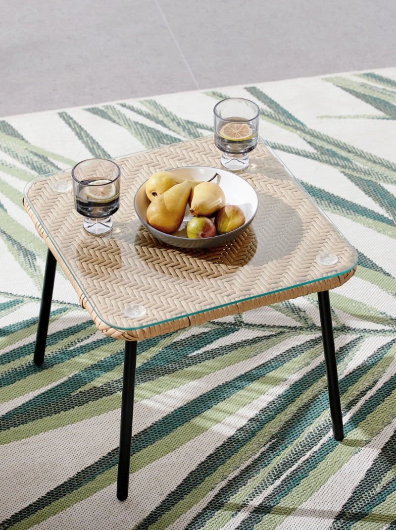 ACAPULCO Salon de jardin 2 places avec table naturel Bois naturel - Kiabi