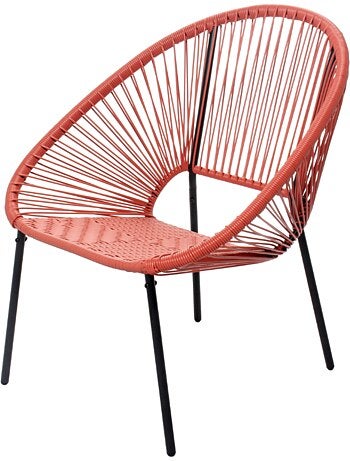ACAPULCO Set de 2 fauteuils + table basse bleu