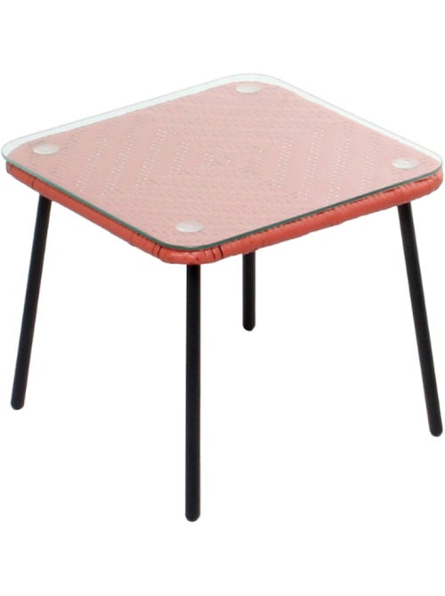 ACAPULCO Set de 2 fauteuils + table basse bleu - Kiabi