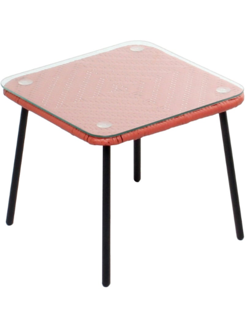 ACAPULCO Set de 2 fauteuils + table basse bleu Bleu - Kiabi