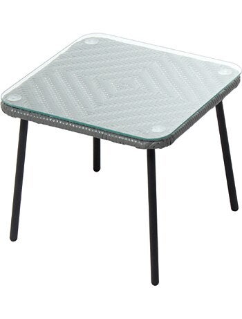 ACAPULCO Set de 2 fauteuils + table basse bleu
