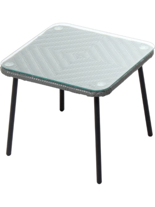 ACAPULCO Set de 2 fauteuils + table basse naturel - Kiabi