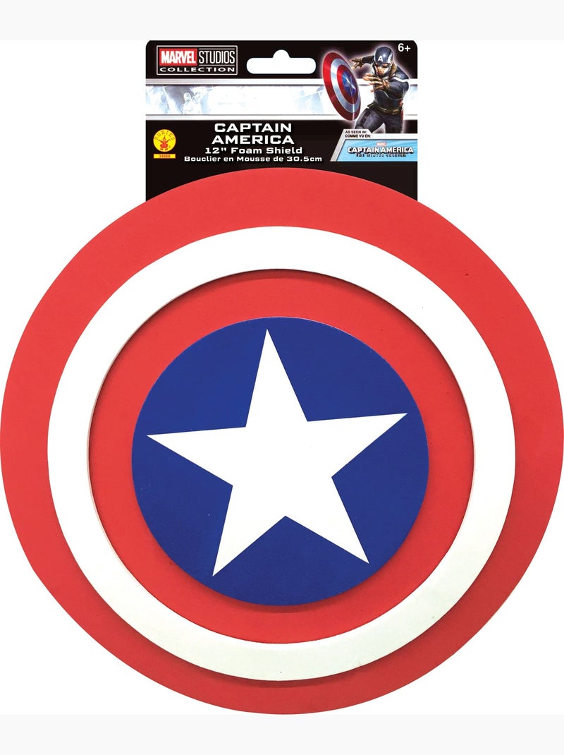 Accessoire de déguisement - Captain America – Bouclier en mousse 30 cm – Rubies Blanc Rouge Bleu - Kiabi