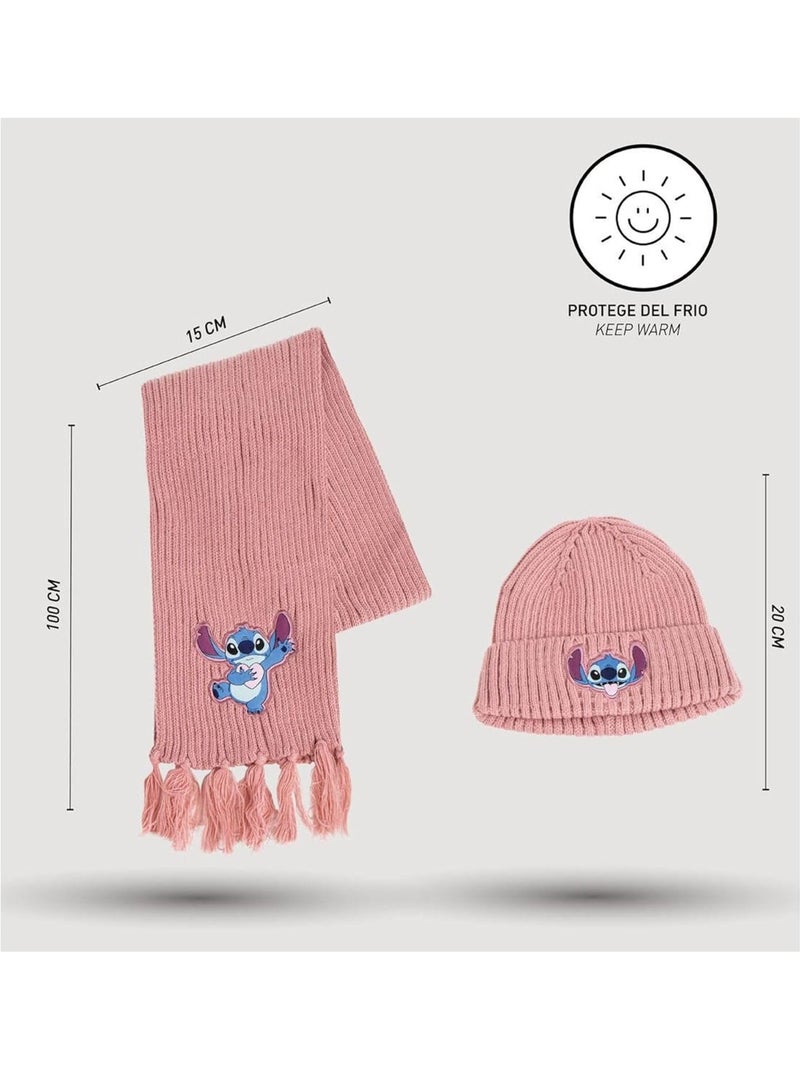 Accessoire d'hiver enfant Stitch – 2 pièces Rose - Kiabi