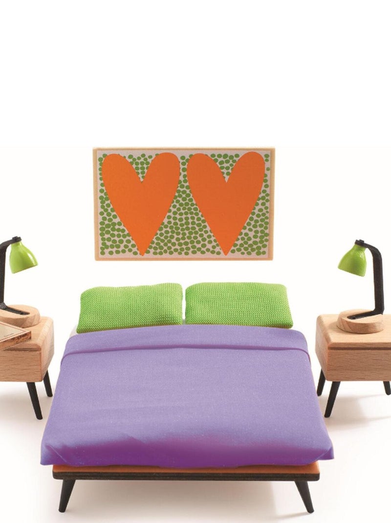 Accessoire maison de poupées : La chambre des parents N/A - Kiabi